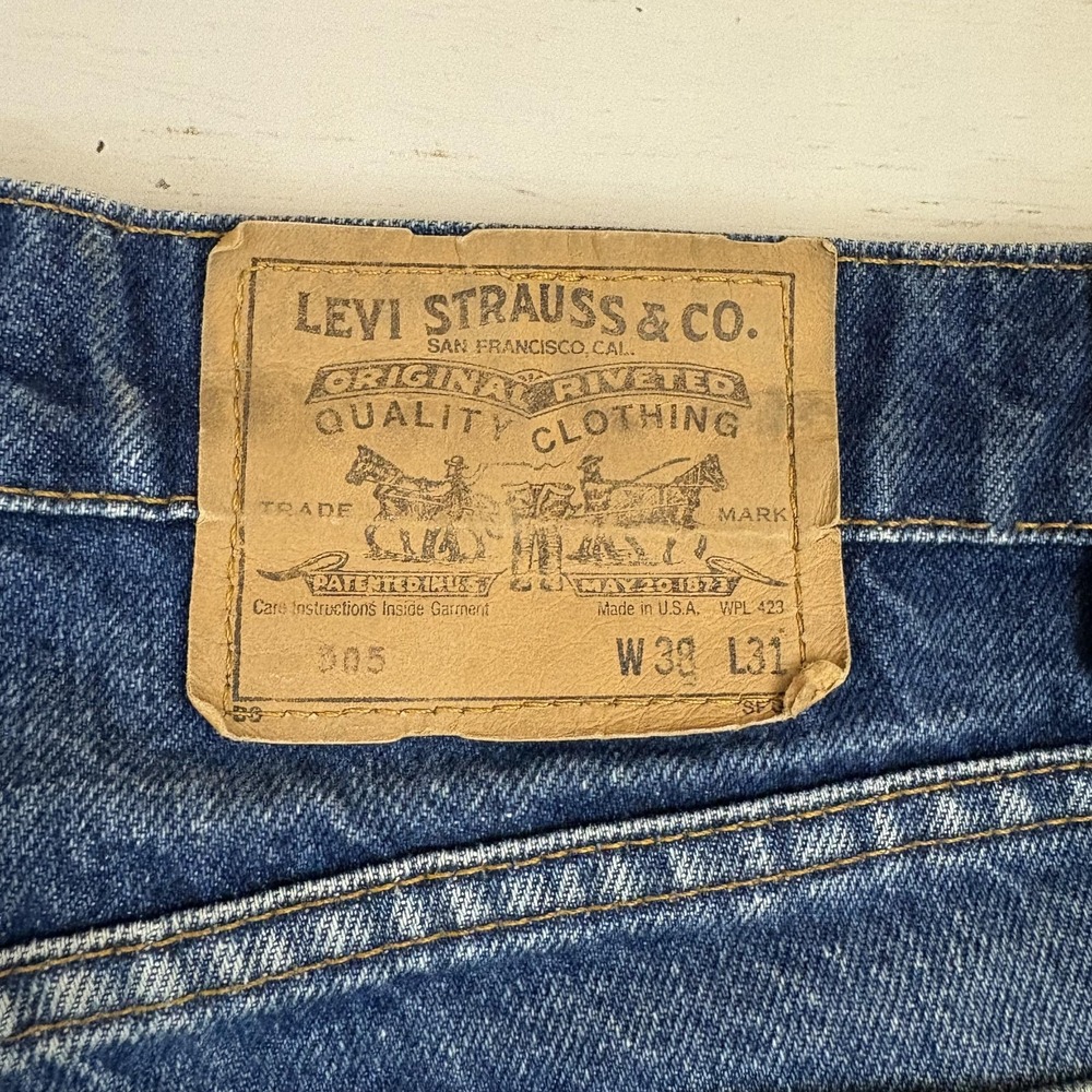 Vintage Levis 505 Orange Tab Jeans 70s 80s Mens 38x31 (37X31) Made In USA - Picture 12 of 16